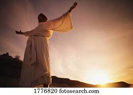 Jesus with arms outstretched
