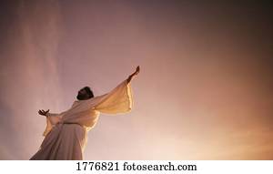 Jesus with arms outstretched