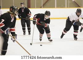 jogadores hóquei, ligado, gelo