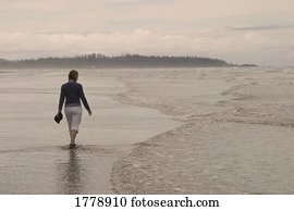 Walking along a beach Walking along a beach