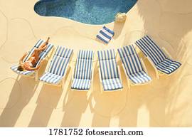 férias, por, a, piscina