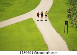 grupo, executando, junto