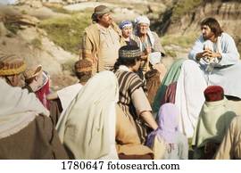 jesus, ensina, um, torcida