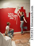 Man proposes creatively