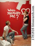 Man proposes creatively