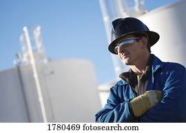 um, trabalhador azul colarinho