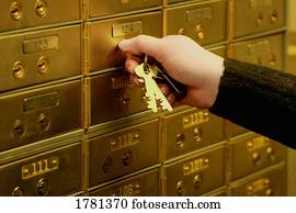 Unlocking safety deposit box