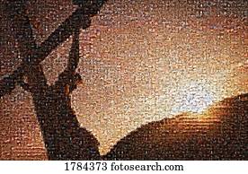 Jesus on Cross mosaic