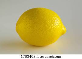 Lemon on white background
