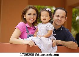 familia hispana, retrato