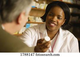 farmacêutico, em, consulta