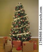 árvore natal, com, presentes