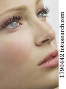 Closeup of woman's face