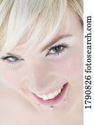 Closeup of woman's face