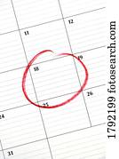 circundado, dia, ligado, calendário