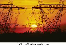 poder, transmissão, linhas