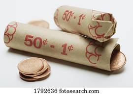 Rolls of pennies