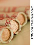 Rolls of pennies