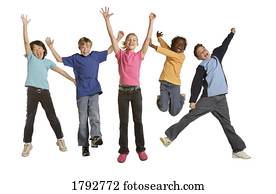Children jumping