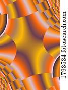 laranja, e, ouro, abstratos