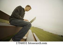 Man with laptop computer