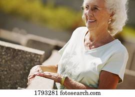 Senior woman smiling