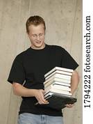 Student with books