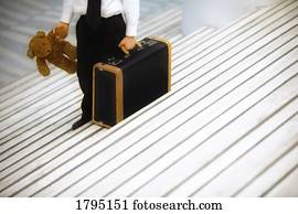 Boy travelling alone