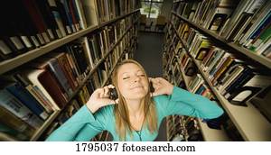 Girl listening to music