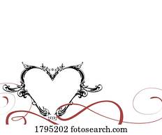 ilustrado, coração