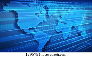 Digital composite of World map