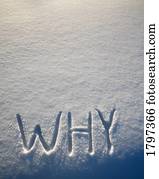 porque, escrito, em, a, neve