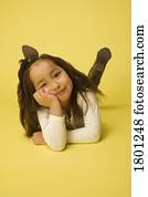 Portrait of little girl relaxing