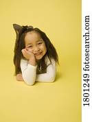 Portrait of little girl relaxing