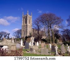 baixo, catedral, reputed, lugar enterro, de, patrick st, em, irlanda