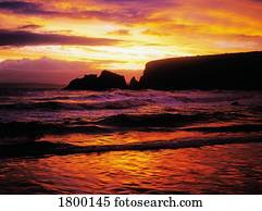 Ballydowane, enseada, perto, Bunmahon, co, waterford, irlanda