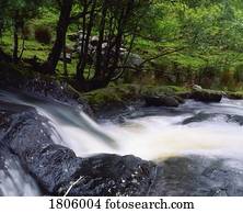 cachoeiras, Beara, península, Inchiquin, vale, irlanda