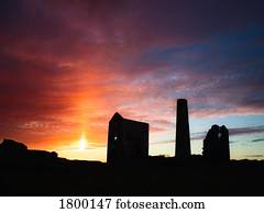 cobre, mineração, ruínas, a, cobre, costa, perto, Bunmahon, co, waterford, irlanda