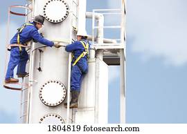 Engineers working on a plant