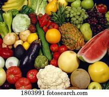 frutas misturadas, e, legumes