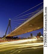 Luas Bridge at Dundrum in Dublin, Ireland