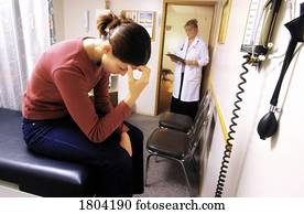 Young woman in a doctor's office