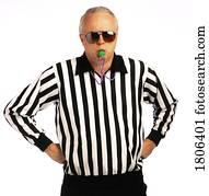 árbitro, óculos sol cansativo