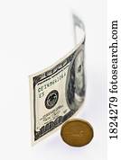 American and Canadian currency  