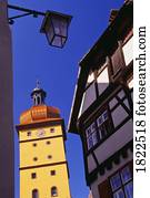 bavarian, arquitetura, dinkelsbuhl, alemanha