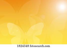 ilustração, de, borboletas