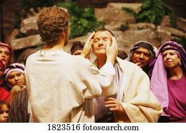 Jesus healing the blind