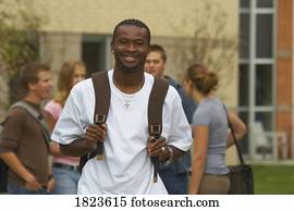 retrato, de, um, estudante