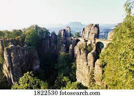 Rock formations of the Bastei, Swiss Saxony, Germany