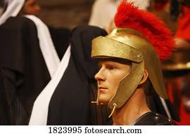 soldado, em, um, jogo paixão